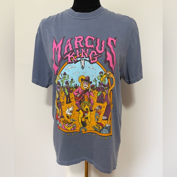 Comfort Colors Tops - Comfort Colors Light Blue Marcus King T-Shirt